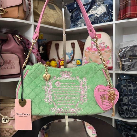 Juicy Couture Handbags - Juicy Couture Green Juicy Tale Shoulder Bag